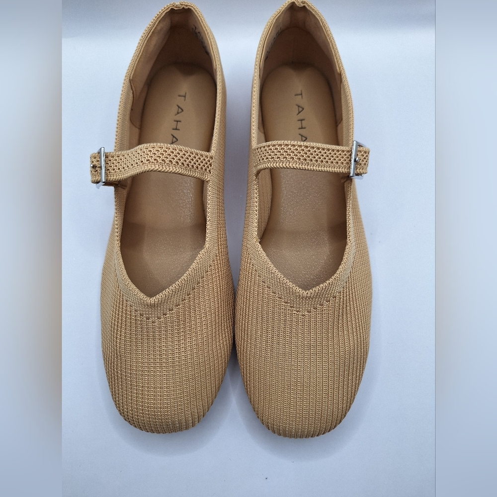 Tahari Mary Jane - Sierra Flat Shoes Camel Color Size 8.5 M - Picture 2 of 6